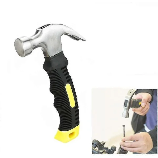 Mini Stål Klo Hammer Multifunksjonell Kort Hammer Snekker Hammer Med Sklisikkert Håndtak Hammer
