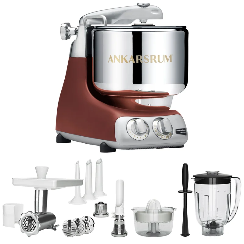 Ankarsrum Assistent Original AKM6230 Rustic Maroon + Deluxe tilbehørspakke | KitchenOne