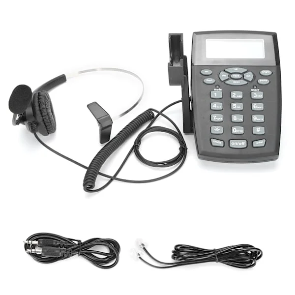 HT810 Trådbunden telefon för callcenter med rundstrålande headset, hållbar telefon med headset för kontor