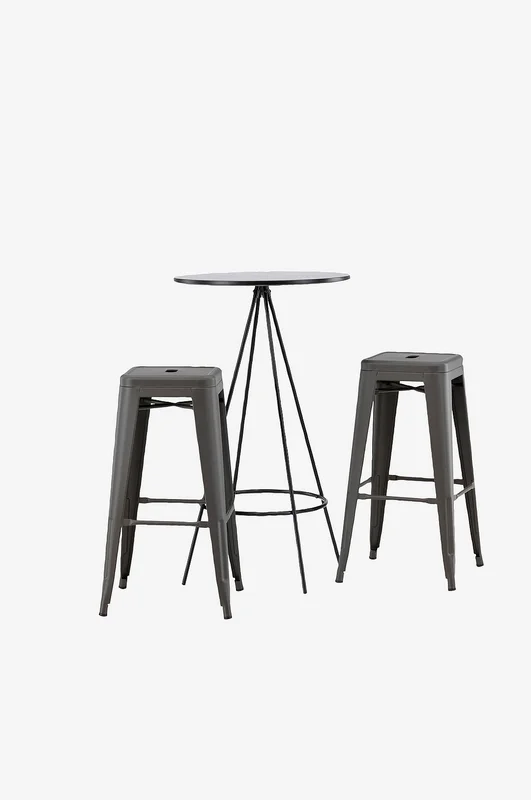 Venture Home - Ruokailuryhmä Bistro ja tuolit Tempe, 2 kpl - Musta - Ruokailuryhmä 2 hengelle - - Homeroom