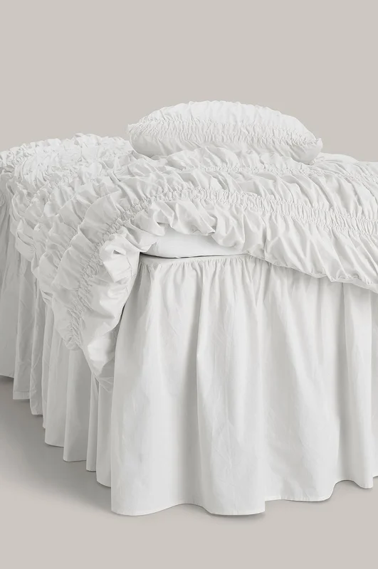Staycation - Sengekappe Loosed i bomullspercale - Hvit - Sengekapper - 180X200 - Fra Homeroom