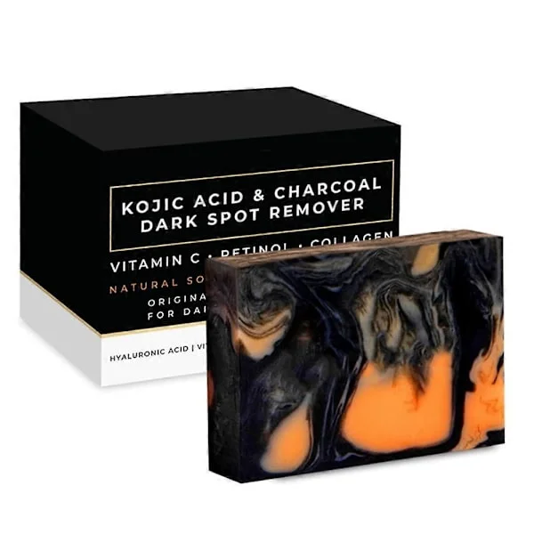 Kojic Acid Dark Spot Remover Whitening Soap, Håndlaget hudpleiesåpe for lysere hud (Kojic Acid Bamboo Charcoal Soap, 1 stk)