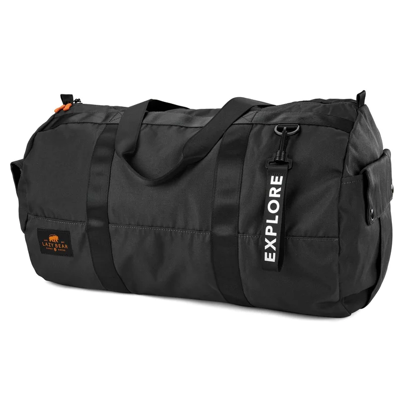 Lealand Black Foldable Duffel Bag for Men - Duffle bags
