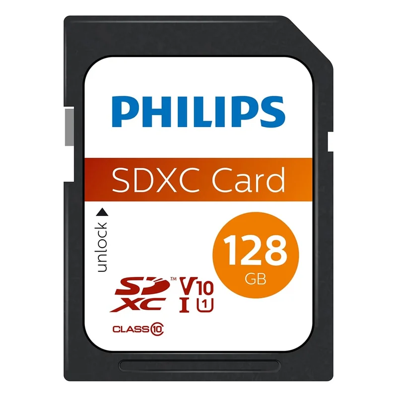 Philips 128 GB SDXC klasse 10 minnekort / SDXC-kort / SD-minnekort for kamera datamaskin