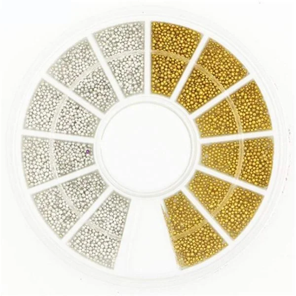 Neglekunst Caviar, Guld Sølv Perler 3D DIY Punk Nitter Ædelstene Manicure Perler Smykker Dekoration til Kvinder Manicure
