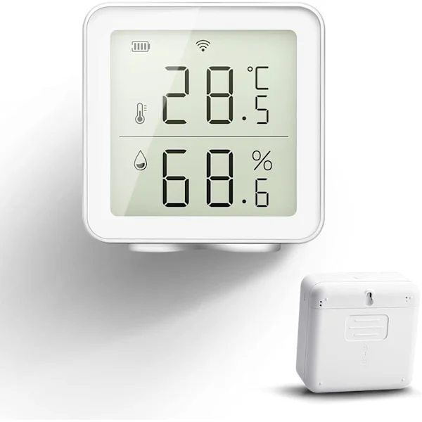 Smart WiFi-termometer hygrometer kompatibel med digital temperaturgivare temperatur- och fuktighetsmätare historiska data