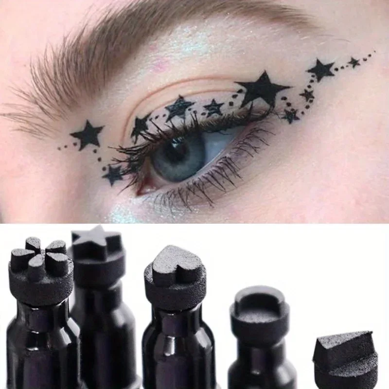 AliExpress - Star Liquid Eyeliner Black Moon Stamp Eyeliner-Stift, 2-in-1, wasserfest, langlebig, einfach anzubringen, Eyeliner-Stift, Make-up