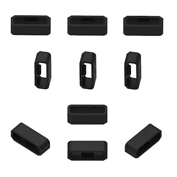 10 Loops 20mm Silicone Watch Strap, Rubber Watch Strap Buckles, Sports Watch Loop, Replacement Buckles for Garmin Watch Strap, Watch Holder Ring, 
