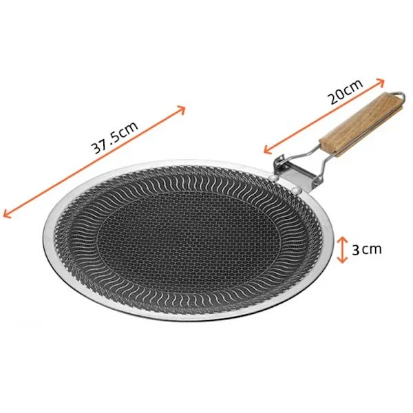 34/38CM Utomhus BBQ Grillpanna 316 Rostfritt Stål Non Stick Spishäll Bakplåt Koreansk Stekplåt Campingutrustning