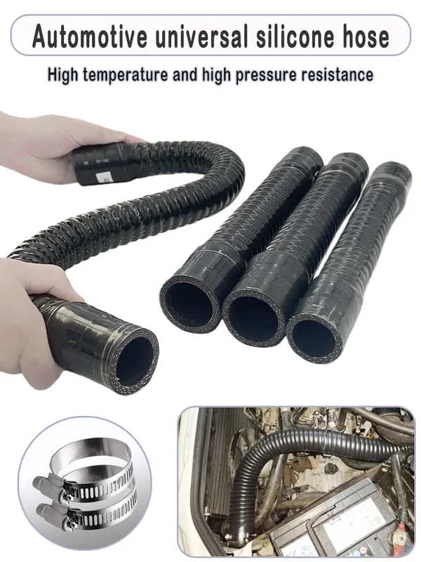 AliExpress - Zwarte Siliconen Flexibele Slang Universele Radiator Slang Auto Luchtinlaatpijp Intercooler Luchtfilter Aansluitbuis ID 16 MM ~ 75 MM