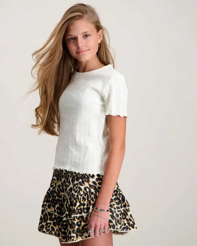 Kids ONLY KOGCARLOTTA LIFE S/S TOP Valkoinen Topit / Puserot Tytöt - Kids Brand Store