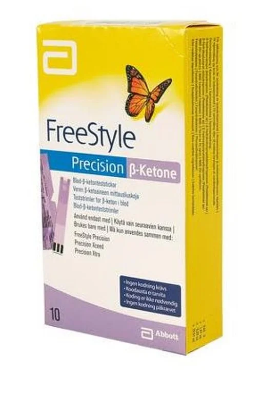FreeStyle Precision Keton Teststrimler 10 stk, Medicin & Pleje, Hjemmetests, Blodsukkermåling