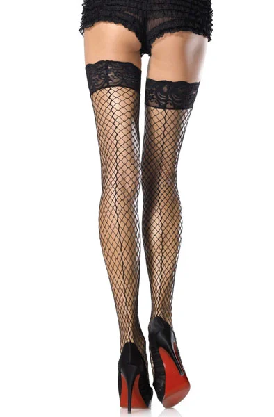 Stay Up Lace Top Thigh Highs Black O/S Strumpbyxor - Blushme.se