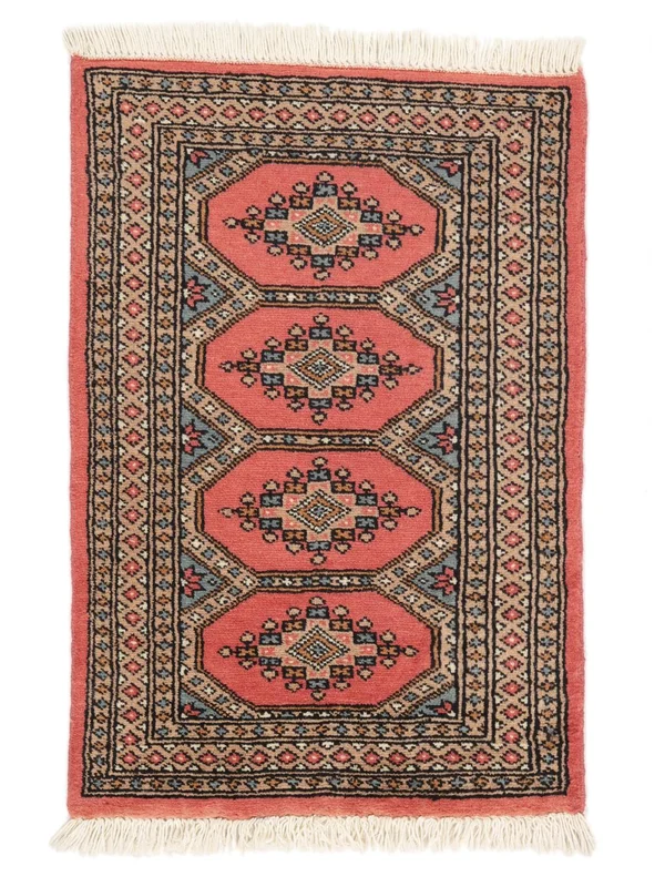 Pakistan Bokhara 2Ply Matta Orientalisk Brun/Röd (Ull, )