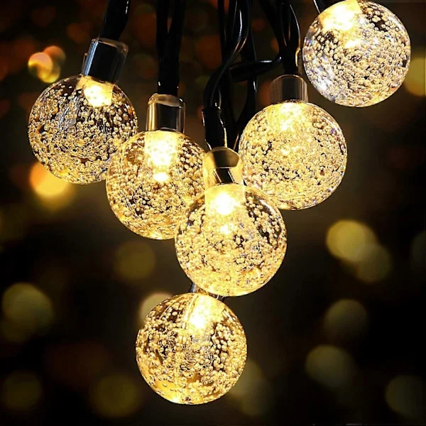 Solarslinga, 9M 50 LED Ljusslinga Utomhus och Inomhus 8 Lägen IP65 Vattentät, USB-slinga för Jul, Fest, Trädgård, Uteplats, Balkong