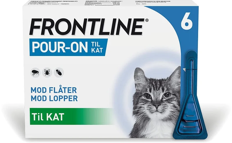 Frontline Pour-On Vet Kat, Medicin & Pleje, Flåter & Lopper, Flåt- Og Loppemiddel Til Katte