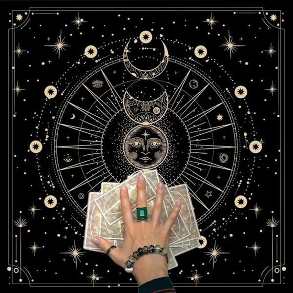 Tarot Duk Rune Spådommer Bordduk Astrologi Orakler Brettspillmatte Firkantet Pendel Alter Bordduk