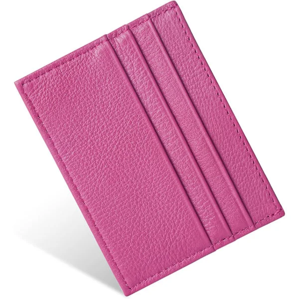 Credit Card Holder Wallet, RFID Blocking Leather Slim Wallet, Slim Simple Credit Card Holder Card Protector, Pocket Wallet for Men, Women