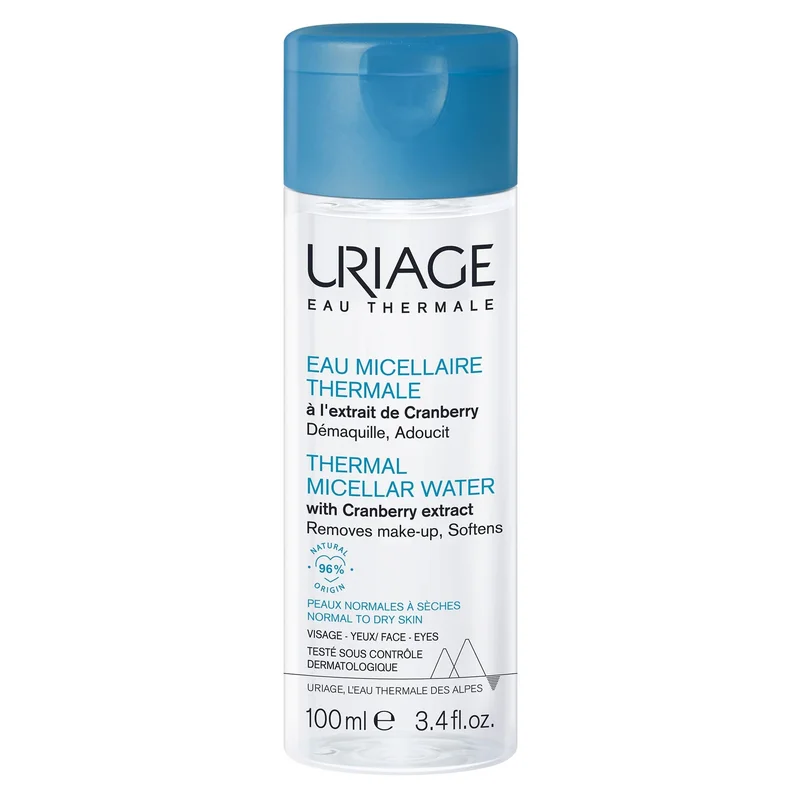 URIAGE IGIENE VISO Acqua Micellare Termale per Pelle Normale e Secca 100ml - Acqua detergente viso