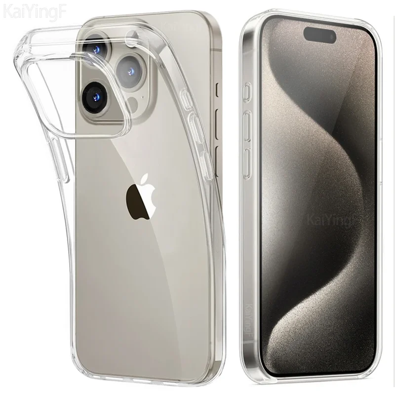 AliExpress - Coque transparente en silicone TPU souple pour iPhone, coque arrière transparente, luxe, iPhone 16, 15, 11, 12, 13, 14 Pro Max, Poly XS 