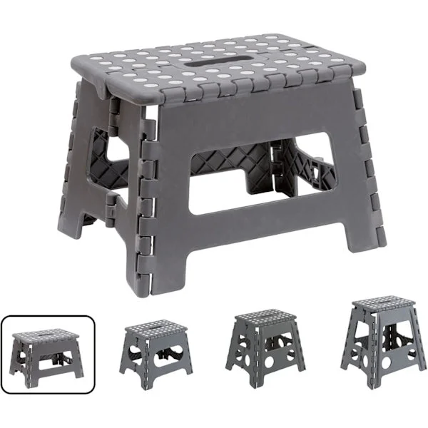 Multifunctional Folding Stool Step Stool 22 cm High Grey