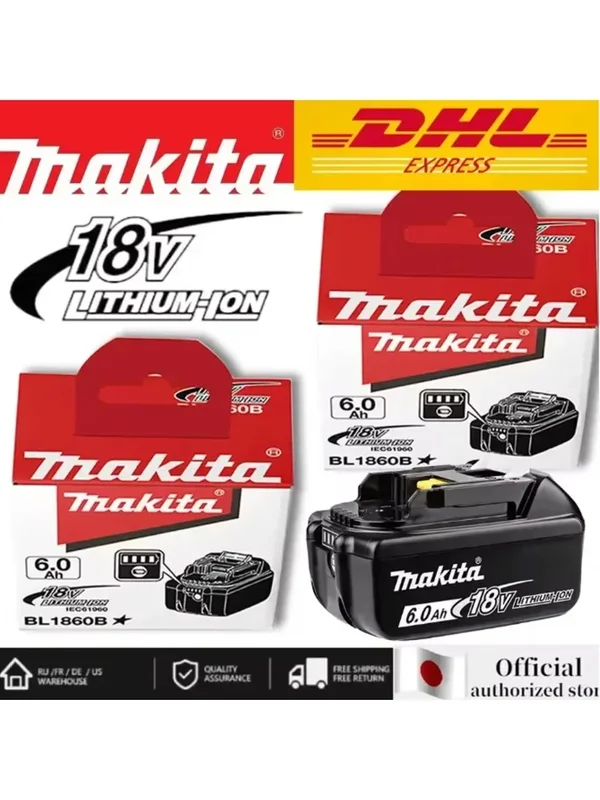 AliExpress - 100% originele Makita 6Ah/5Ah 18V batterij, Makita DHS680Z DTD173 DGA404 DRT50 DTW600 DTD171 vervangende lithiumbatterij