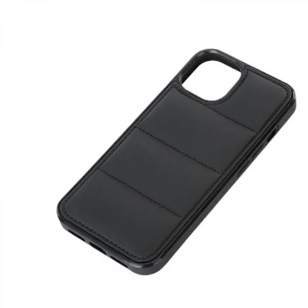 Apple iPhone 12 Shockproof TPU PU Leather Case PC Protective Shell Phone Case with Inner Lining - Black