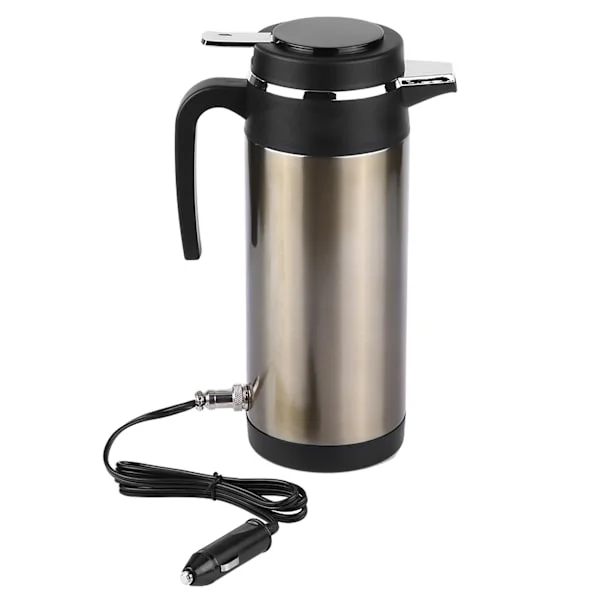 1000 ml 12V elkedel i rustfrit stål til bil, termokande, varmtvandsflaske