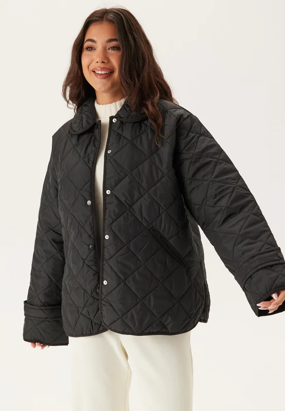 Pieces - Pcemily Short Quilted Jacket - Black