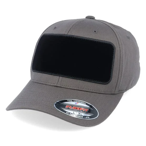Hatstore - Grey - flexfit - Cap - Velvet Patch Dark Grey Stretch Fit - Hatstore