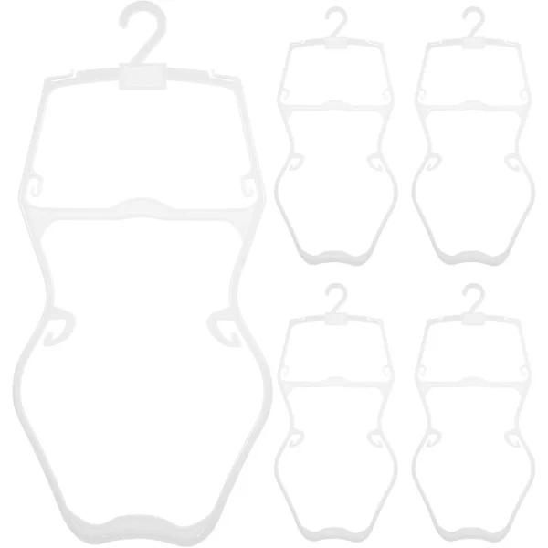 Barnbaddräkt Lätt att bära 5-pack plastgalgar för små kläder och badkläder Klädbutiker Hem -