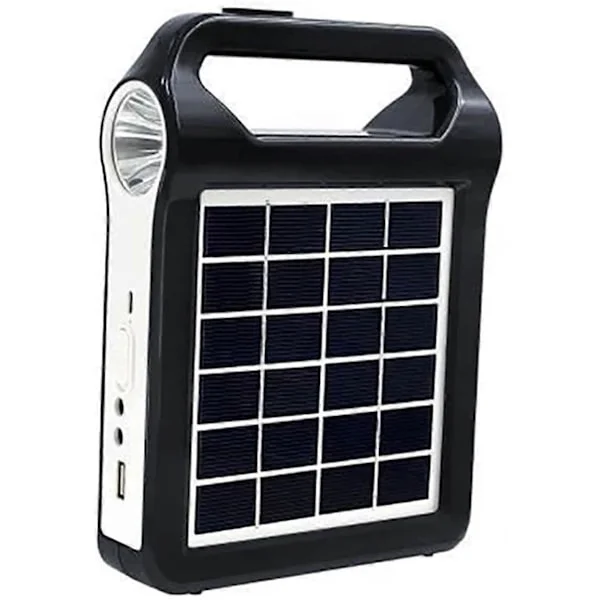 Portabel Uppladdningsbar Solcellsgenerator Energisystem för Utomhusbruk med Ficklampa Nödkraftförsörjning för Belysning Camping