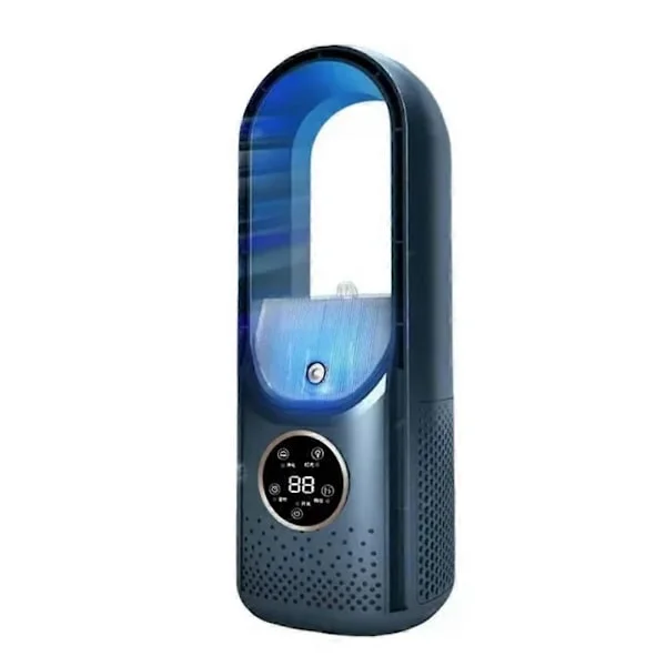 [RM]Bladeless Fan Portable Air Conditioner LED Display Desk Fan Bladeless Cooler Cooling Fan Tower Air Cooler for Office Bedroom
