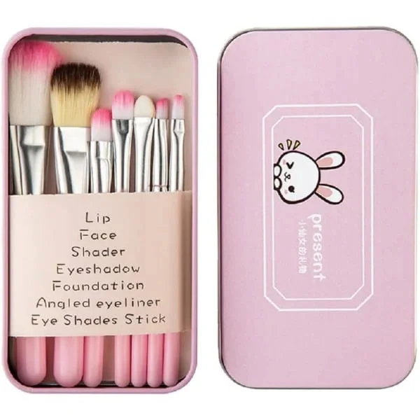Children's Makeup Brushes, 7 Pcs Makeup Brush Set Foundation Eyebrow Eyeliner Brush Cosmetic Concealer Brushes