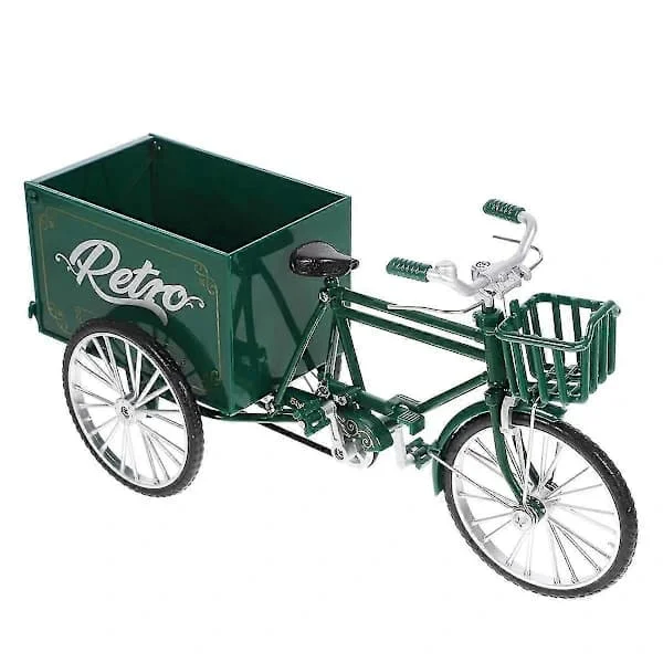 Mini trehjuling finger cyklar hylla tillbehör inredning cykel modell trehjuling modell staty miniatyr tr