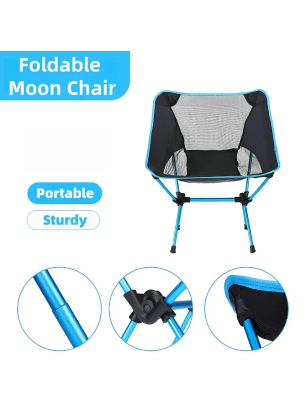 AliExpress - Chaise de camping pliante d'extérieur, chaise de loisirs portable avec dossier, chaise pliante ultra-légère en alliage d'aluminium, 