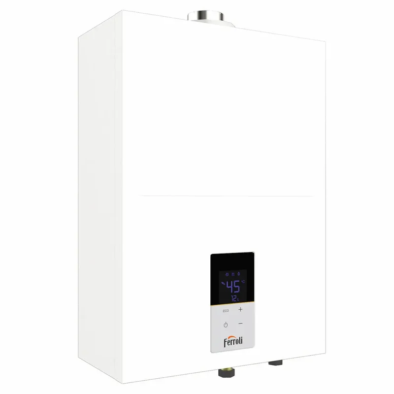 Scaldabagno a gas Ferroli Kona murale a tiraggio forzato e camera stagna 12 l/min. - GPL