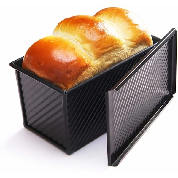 Loaf pan with lid, non-stick baking pan carbon steel toaster pan with lid for baking