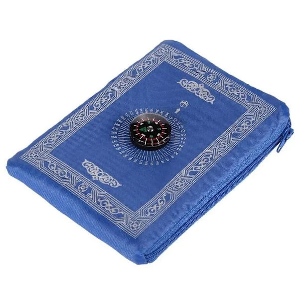 Gulvmatte Myk Tekstur Slitesterk Sammenleggbar Oppbevaringsveske med Kompass Liten Gulvmatte Sammenleggbar Gulvteppe Hjemmebruk KAESI Royal Blue One 