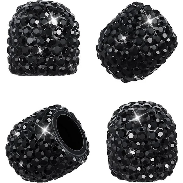 4pcs Bling Diamond Car Tire Valve Caps, Rhinestone Valve Cap Universal Car Tire Valve Stem Dust Cover Accessories