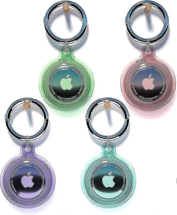 4-pack Airtag Nyckelring Vattentät, Air Tag Hållare För Apple Airtag Gps Tracker, Mjuk Helkropps Stötsäker Apple Tag Fodral För Hund Katt Halsband, 