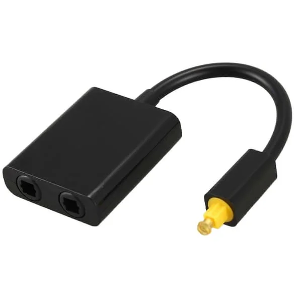 Digital SPDIF Optisk Audio Splitter 2 Veis Toslink Splitter Adapter 1 Inngang 2 Utganger SPDIF Optisk Kabel Splitter Hub