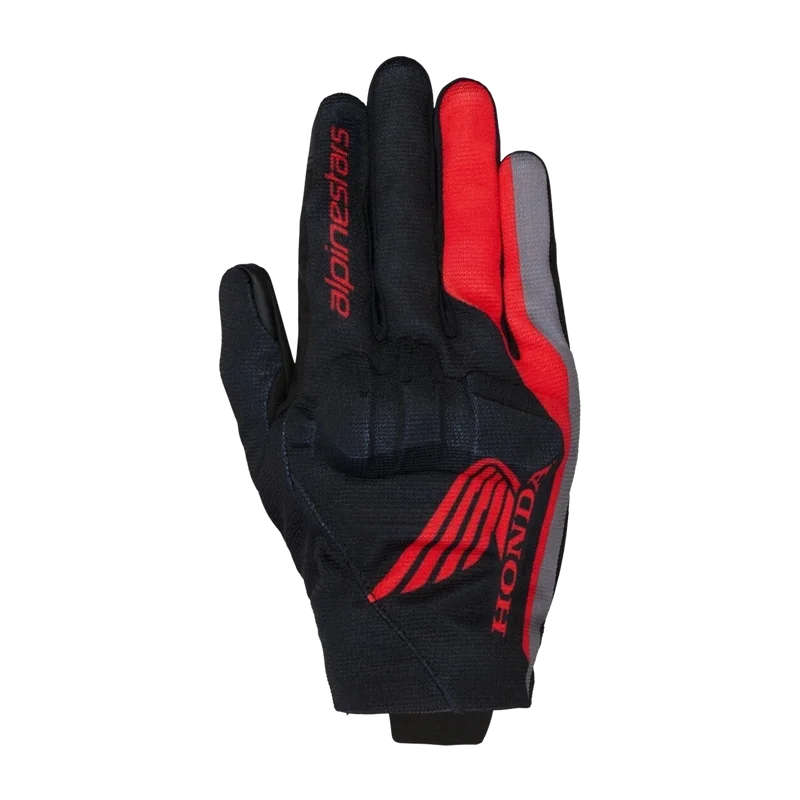 Gants moto Alpinestars Honda Reef V2 Noir/Gris Foncé/Rouge Vif XL