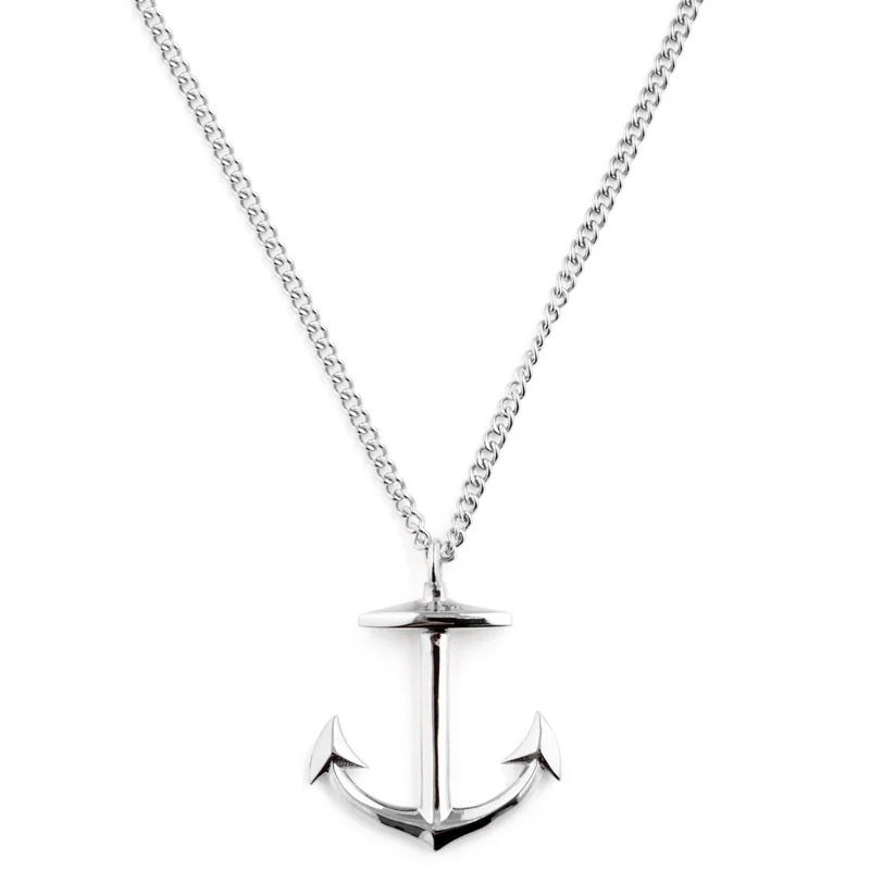 Stainless Steel Anchor Iconic Necklace for Men - Steel necklaces