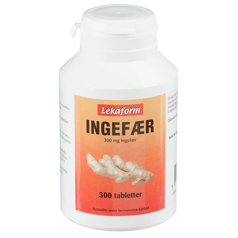 Lekaform Ingefær 300 mg 300 tabl, Helse & Madvarer, Ingredienser, Ingefær