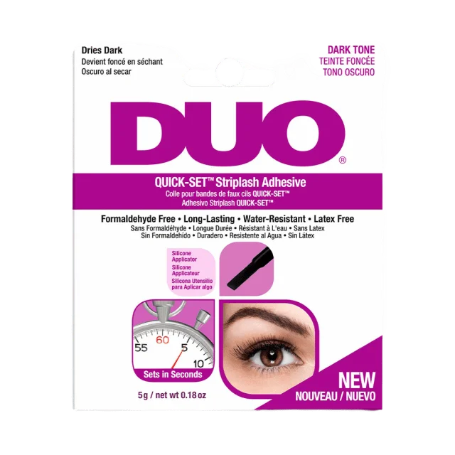Ardell DUO Quick-Set Striplash Dark Franslim Lösögonfransar & färgning Dam Svart 5 G