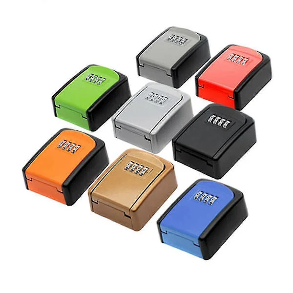 Small Key Box with Password Lock, Door, Metal, Outdoor, Wall-Mounted, Anti-Theft Box