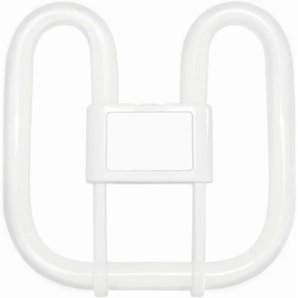 GR10q 4-pins lampe 38W 3500K Varmhvit, 2000LM, 2D Firkantet CFL Kompakt Lysrør 4-pins lampe, AC 220V, DD Flat Sommerfugl lampe for-FQ-