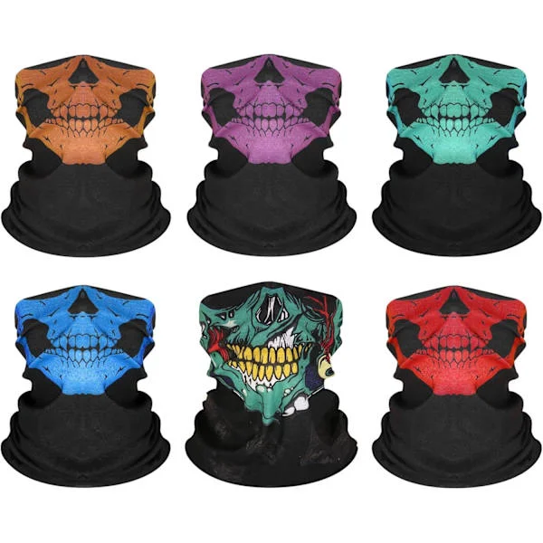 6 stk Halv Ansigt Hals Hovedbeklædning Ansigtsmaske Hovedbånd Ansigtsmaske Bandana Halsklæde Hovedklæde Halsvarmer Varmer, til Cykling Motorsport 