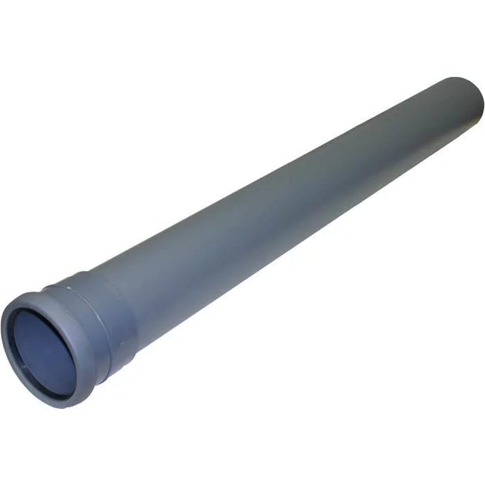Pipelife 070041 Avloppsrör med 1 muff, 75 x 250 mm, Inomhusavlopp